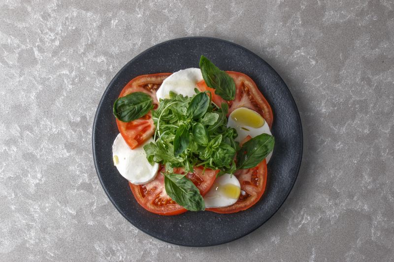 Vegetarian caprese piada Italian