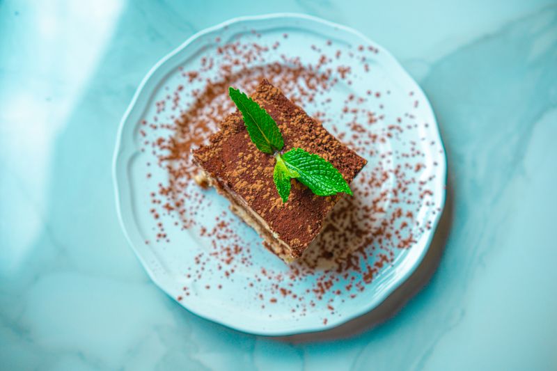 Classic tiramisu Italian dessert